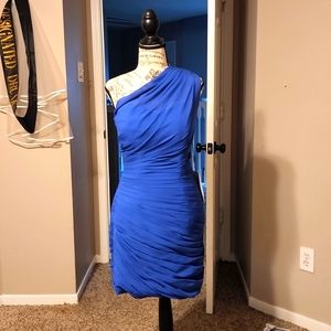 JJs House Blue One Shoulder Dress